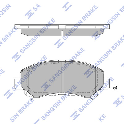 Комплект тормозных колодок, дисковый тормоз   SP1451   Hi-Q