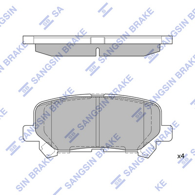 Комплект тормозных колодок, дисковый тормоз   SP1461   Hi-Q