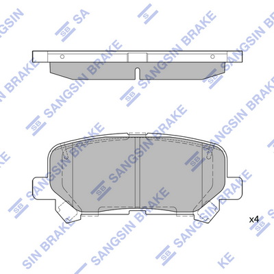 Комплект тормозных колодок, дисковый тормоз   SP1461A   Hi-Q