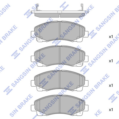 Комплект тормозных колодок, дисковый тормоз   SP1470   Hi-Q