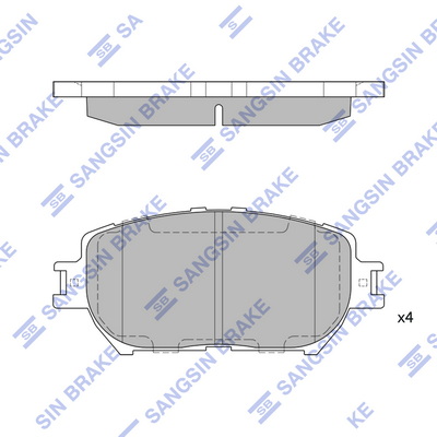 Комплект тормозных колодок, дисковый тормоз   SP2037   Hi-Q