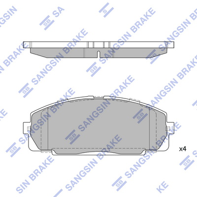 Комплект тормозных колодок, дисковый тормоз   SP2077   Hi-Q