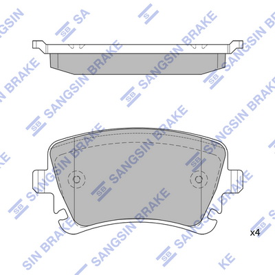 Комплект тормозных колодок, дисковый тормоз   SP2112-R   Hi-Q