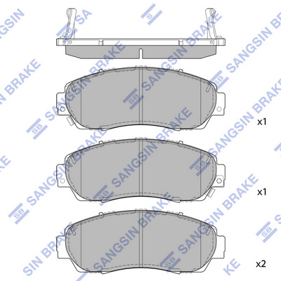 Комплект тормозных колодок, дисковый тормоз   SP2115A   Hi-Q