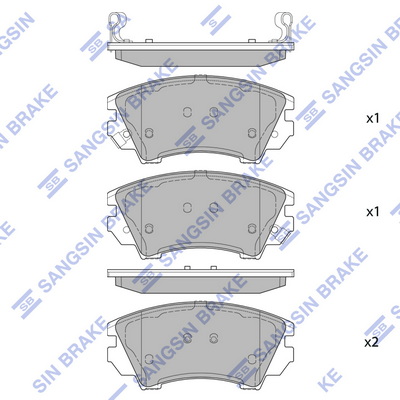 Комплект тормозных колодок, дисковый тормоз   SP2175   Hi-Q