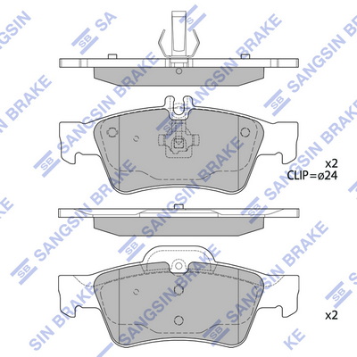 Комплект тормозных колодок, дисковый тормоз   SP2209   Hi-Q