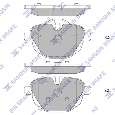 Комплект гальмівних накладок, дискове гальмо, Hi-Q SP2275 Комплект гальмівних накладок, дискове гальмо, Hi-Q SP2275