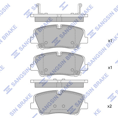 Комплект тормозных колодок, дисковый тормоз   SP4038   Hi-Q