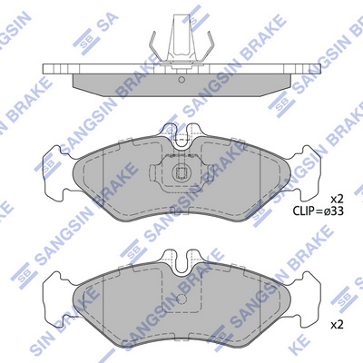 Комплект тормозных колодок, дисковый тормоз   SP4094   Hi-Q