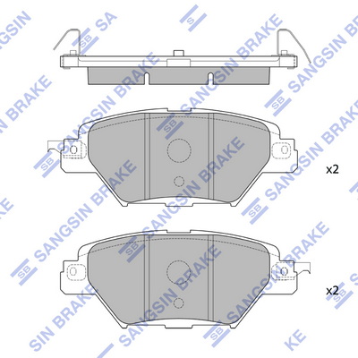 Комплект гальмівних накладок, дискове гальмо   SP4120   Hi-Q