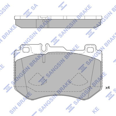 Комплект тормозных колодок, дисковый тормоз   SP4192   Hi-Q