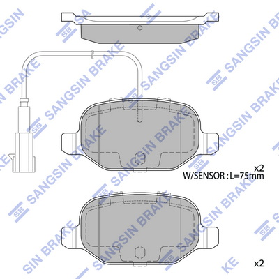 Комплект тормозных колодок, дисковый тормоз   SP4232   Hi-Q