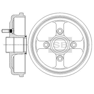 Тормозной барабан   SD3046   Hi-Q