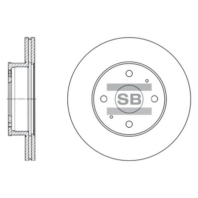 Тормозной диск   SD1004   Hi-Q
