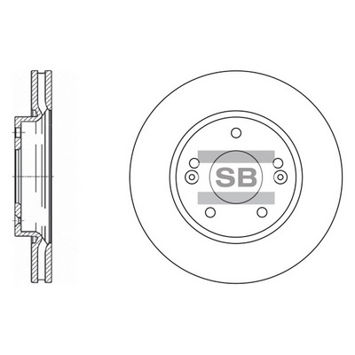Тормозной диск   SD1019   Hi-Q