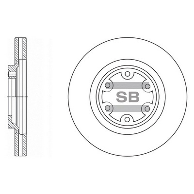 Тормозной диск   SD1049   Hi-Q
