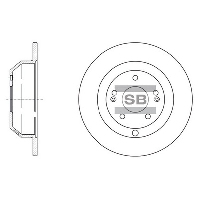 Гальмівний диск   SD1072   Hi-Q