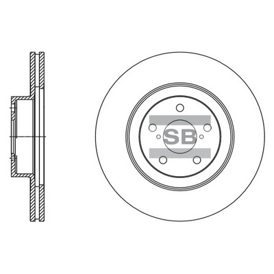 Тормозной диск   SD4703   Hi-Q