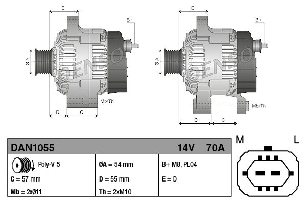 Генератор DAN1055 DENSO #2