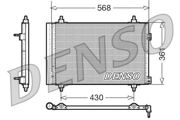 Конденсатор, кондиционер   DCN07008   DENSO