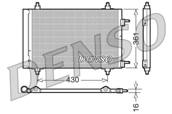 Конденсатор, система кондиціонування повітря   DCN07019   DENSO