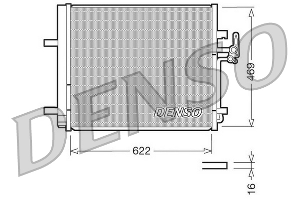 Конденсатор, система кондиціонування повітря   DCN10016   DENSO