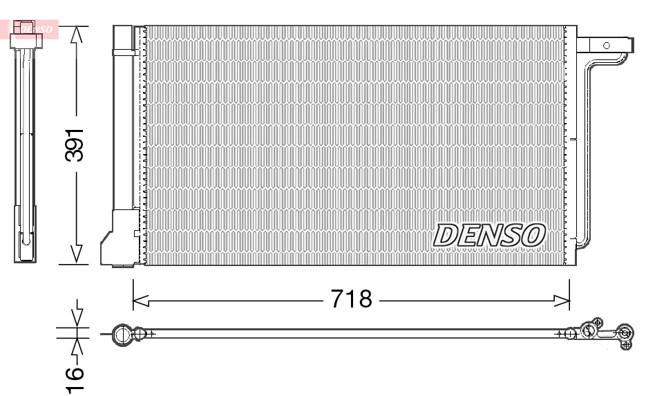 Конденсатор, система кондиціонування повітря   DCN10028   DENSO