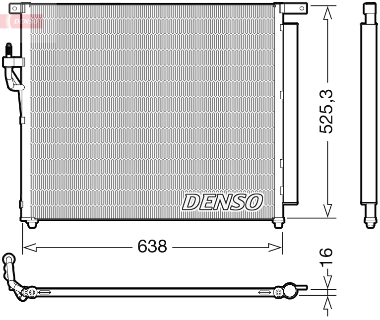 Конденсатор, система кондиціонування повітря   DCN10049   DENSO