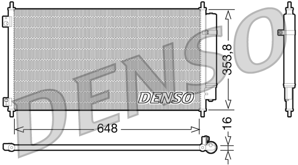 Конденсатор, кондиционер   DCN40010   DENSO