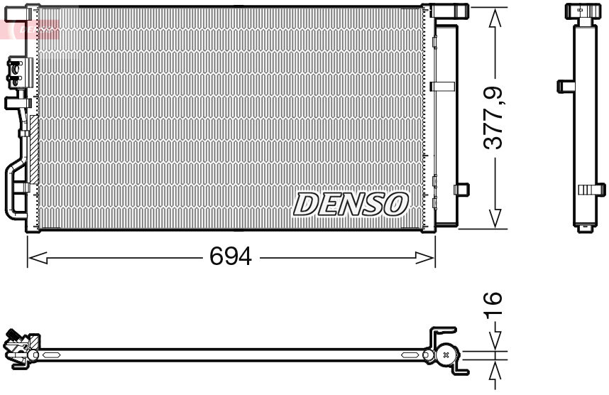 Конденсатор, система кондиціонування повітря   DCN41019   DENSO