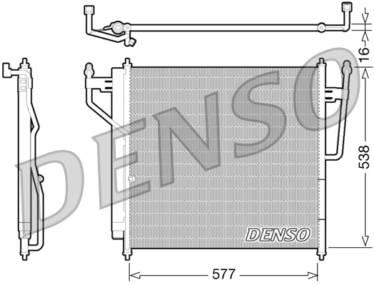 Конденсатор, кондиционер   DCN46017   DENSO