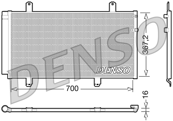 Конденсатор, кондиционер   DCN51004   DENSO