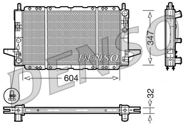 Радиатор, охлаждение двигателя   DRM10086   DENSO