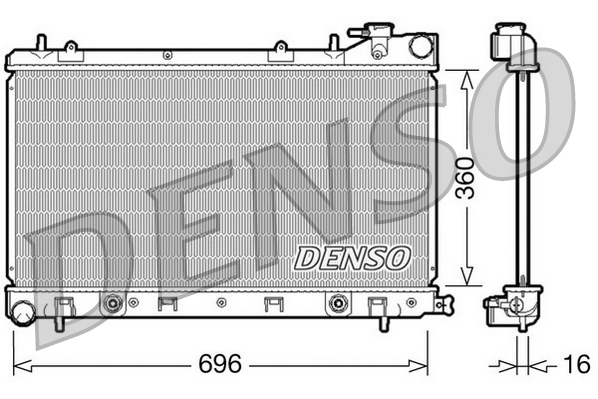 Радиатор, охлаждение двигателя   DRM36002   DENSO