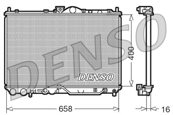 Радіатор, система охолодження двигуна   DRM45011   DENSO