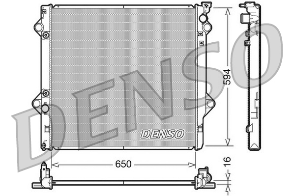 Радіатор, система охолодження двигуна   DRM50036   DENSO