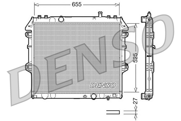 Радиатор, охлаждение двигателя   DRM50039   DENSO