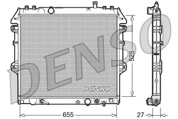 Радиатор, охлаждение двигателя   DRM50045   DENSO