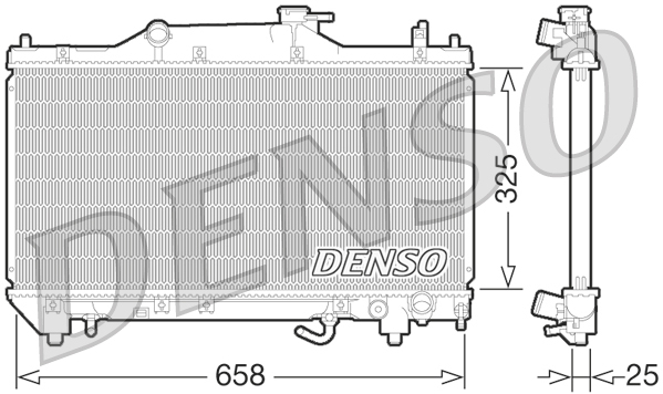 Радіатор, система охолодження двигуна   DRM50067   DENSO