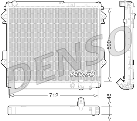 Радиатор, охлаждение двигателя   DRM50075   DENSO