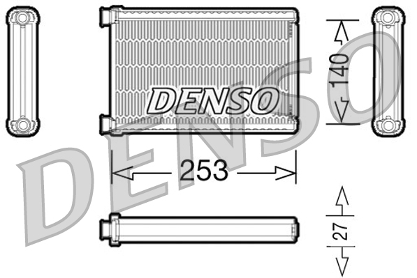 Теплообменник, отопление салона   DRR05005   DENSO