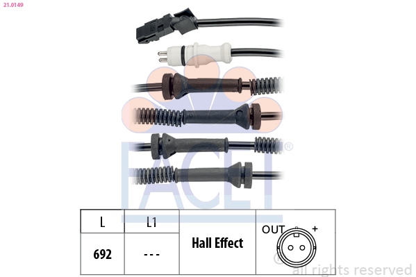 Датчик, частота вращения колеса   21.0149   FACET