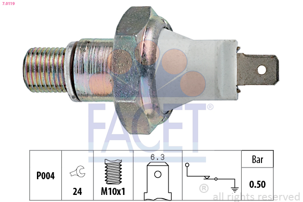 Датчик давления масла   7.0119   FACET