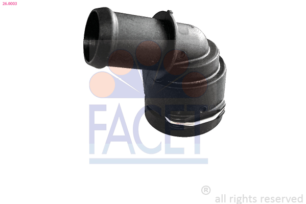 Фланець охолоджувальної рідини, FACET 26.0003 Фланець охолоджувальної рідини, FACET 26.0003