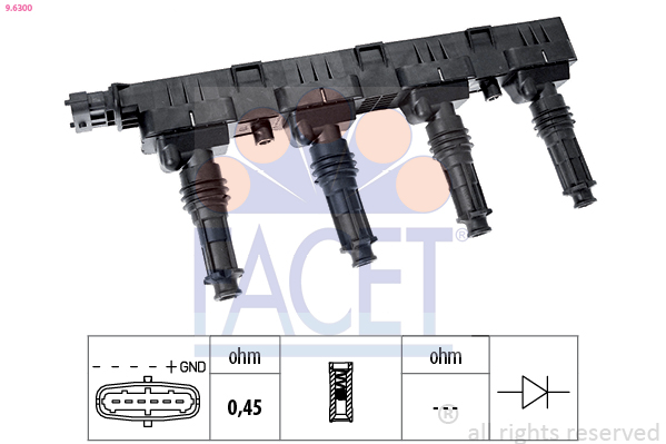 Катушка зажигания   9.6300   FACET