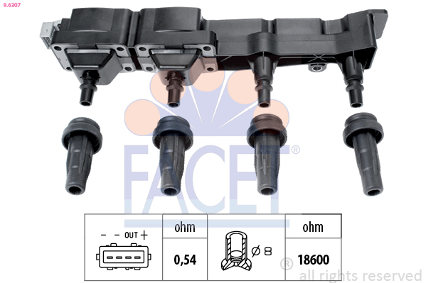 Катушка зажигания   9.6307   FACET