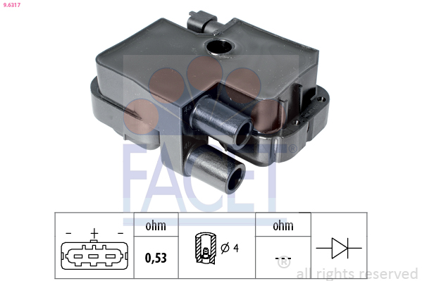 Катушка зажигания   9.6317   FACET