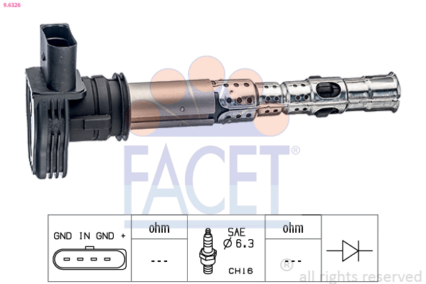 Катушка зажигания   9.6326   FACET