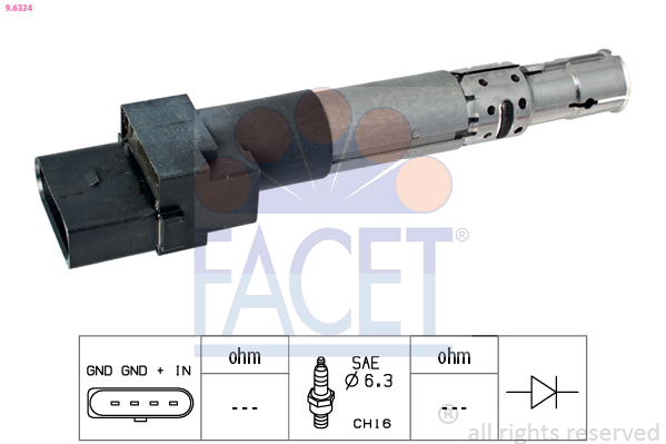 Катушка зажигания   9.6334   FACET