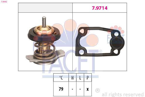 Термостат, охлаждающая жидкость   7.8942   FACET